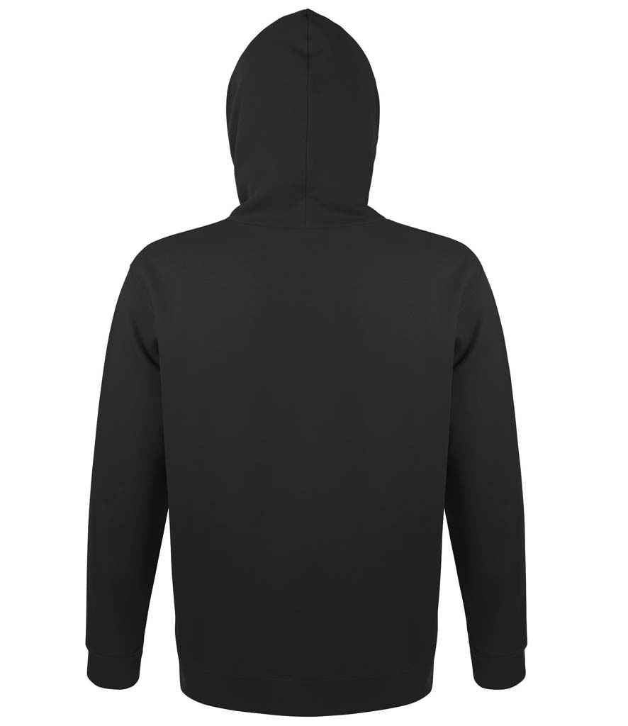 SOL'S Unisex Snake Hooded Sweatshirt in Black, back view