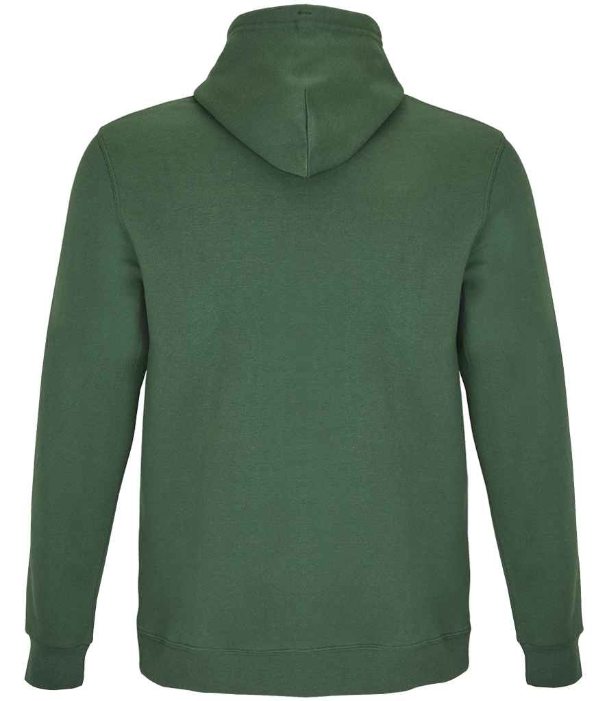 SOL'S Unisex Snake Hooded Sweatshirt in Bottle Green, back view