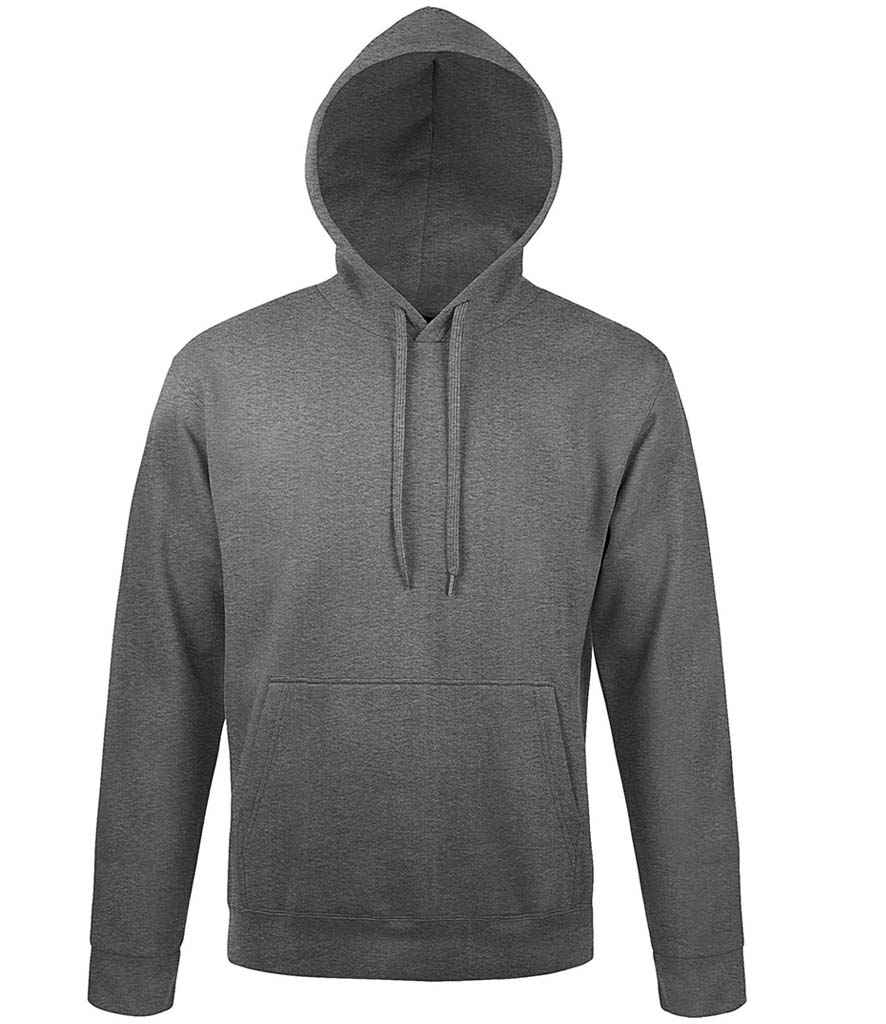 SOL'S Unisex Snake Hooded Sweatshirt in Charcoal Marl, front view