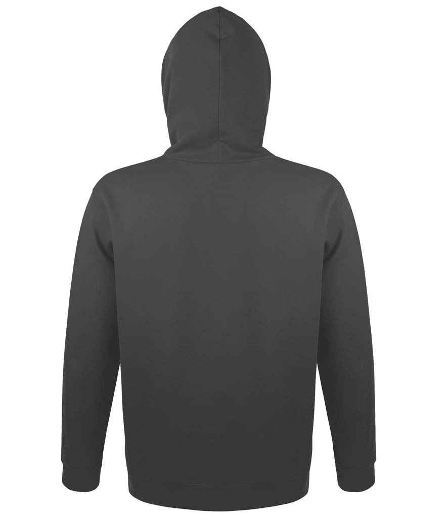 SOL'S Unisex Snake Hooded Sweatshirt in Dark Grey, back view