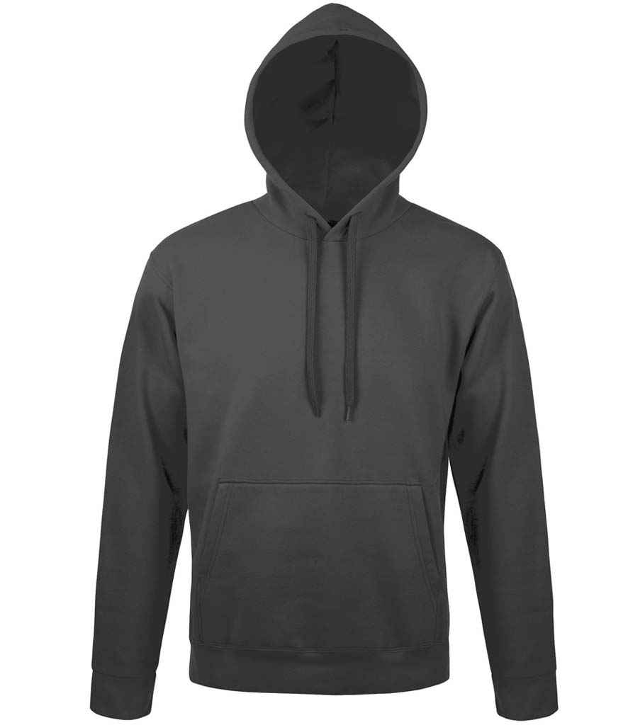 SOL'S Unisex Snake Hooded Sweatshirt in Dark Grey, front view