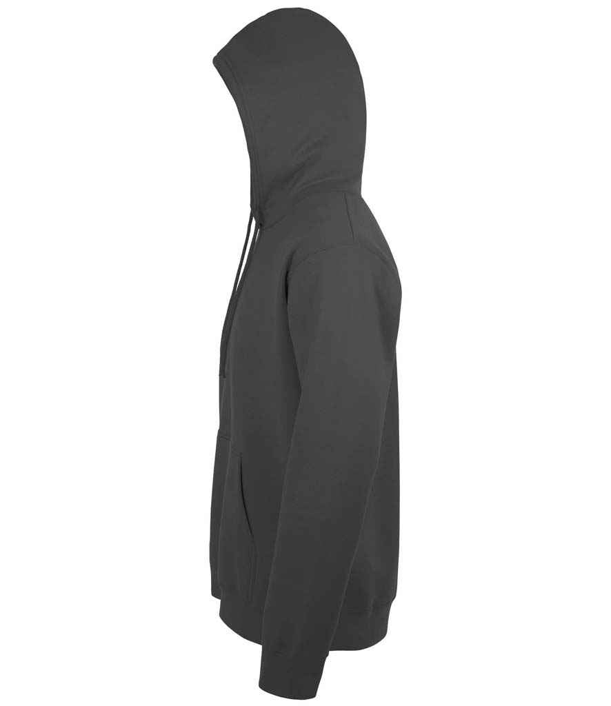 SOL'S Unisex Snake Hooded Sweatshirt in Dark Grey, side view