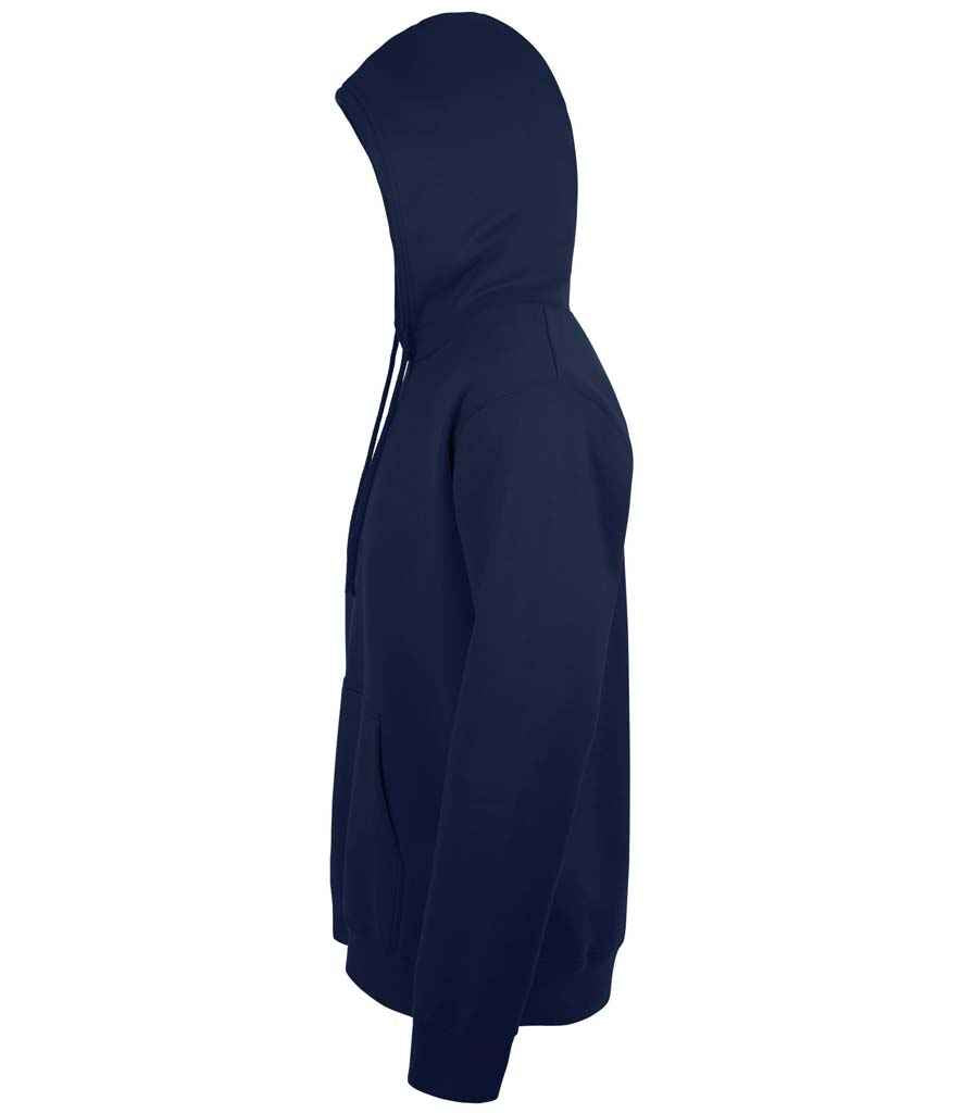 SOL'S Unisex Snake Hooded Sweatshirt in French Navy, side view