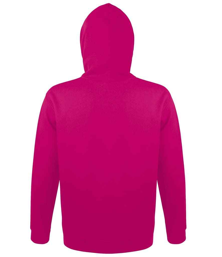 SOL'S Unisex Snake Hooded Sweatshirt in Fuchsia, back view