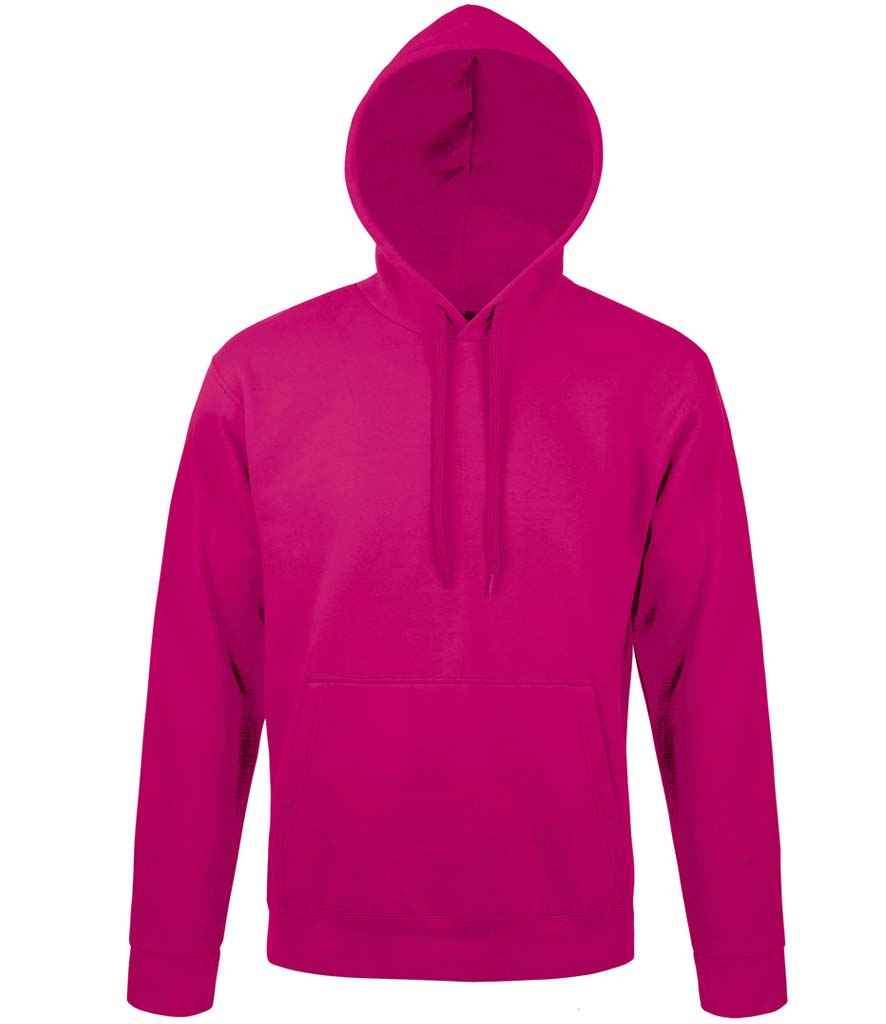 SOL'S Unisex Snake Hooded Sweatshirt in Fuchsia, front view