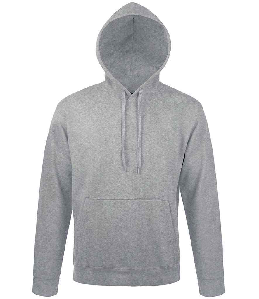 SOL'S Unisex Snake Hooded Sweatshirt in Grey Marl, front view