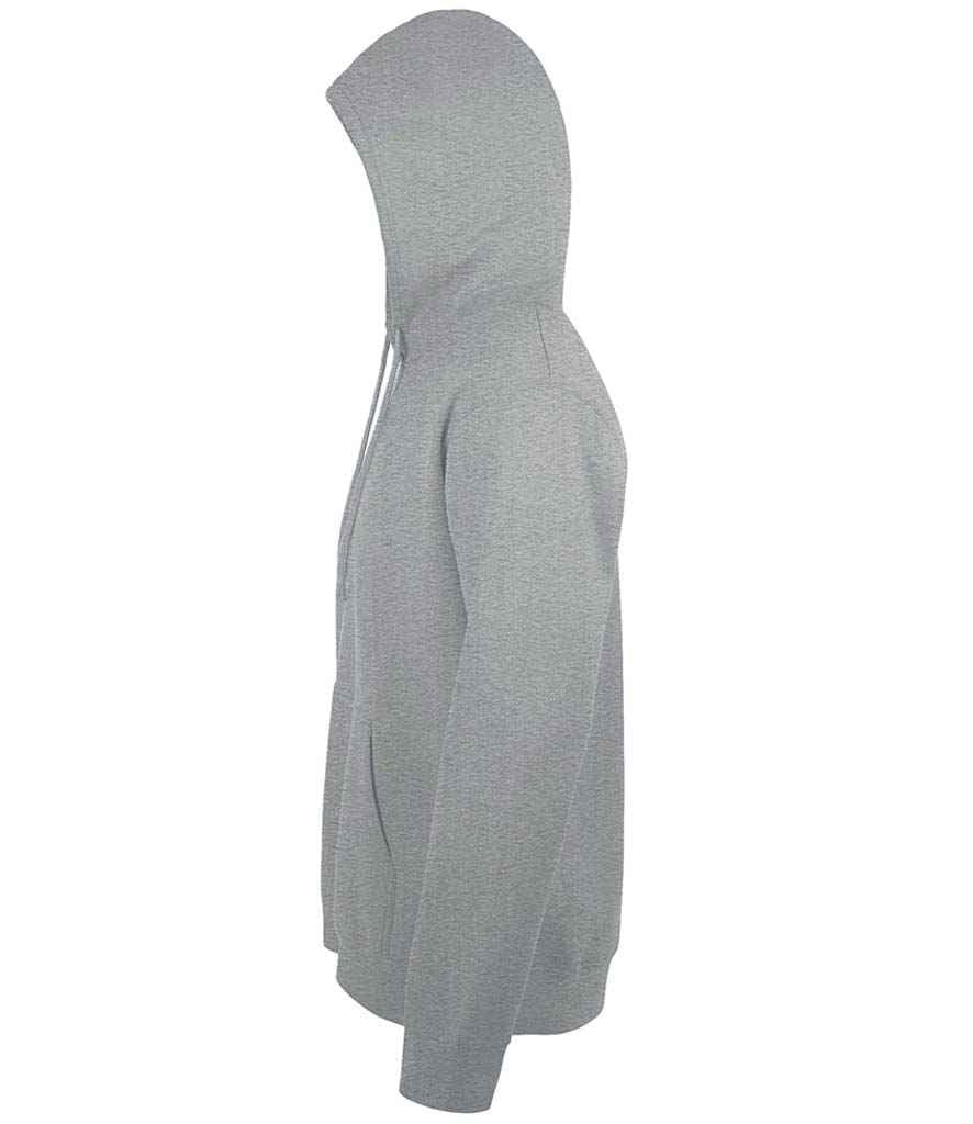 SOL'S Unisex Snake Hooded Sweatshirt in Grey Marl, side view