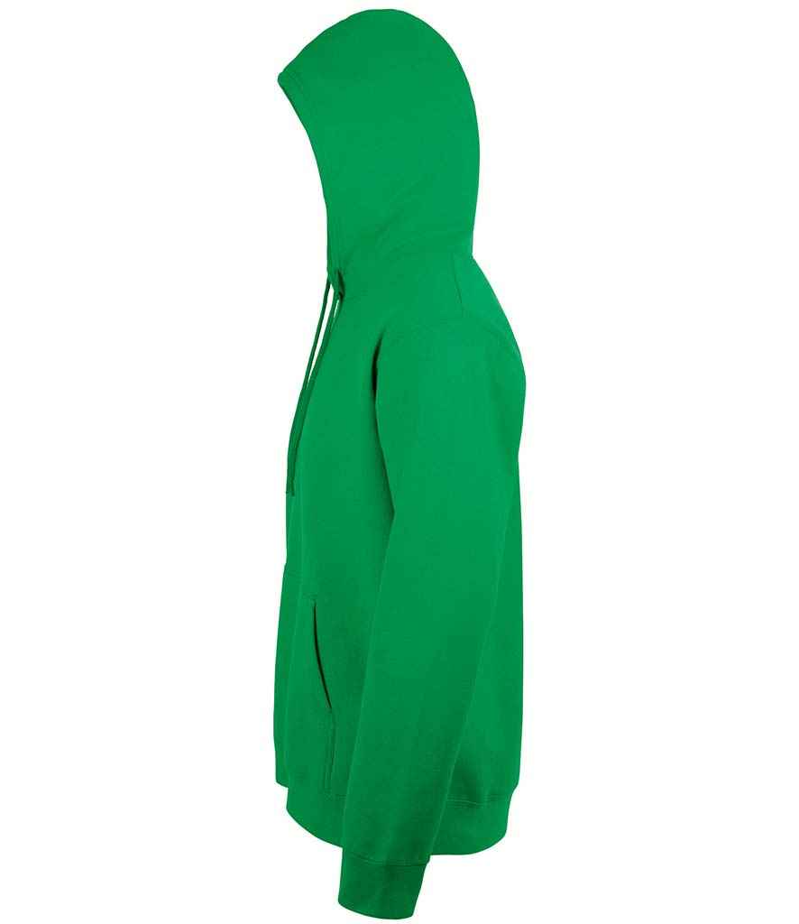 SOL'S Unisex Snake Hooded Sweatshirt in Kelly Green, side view
