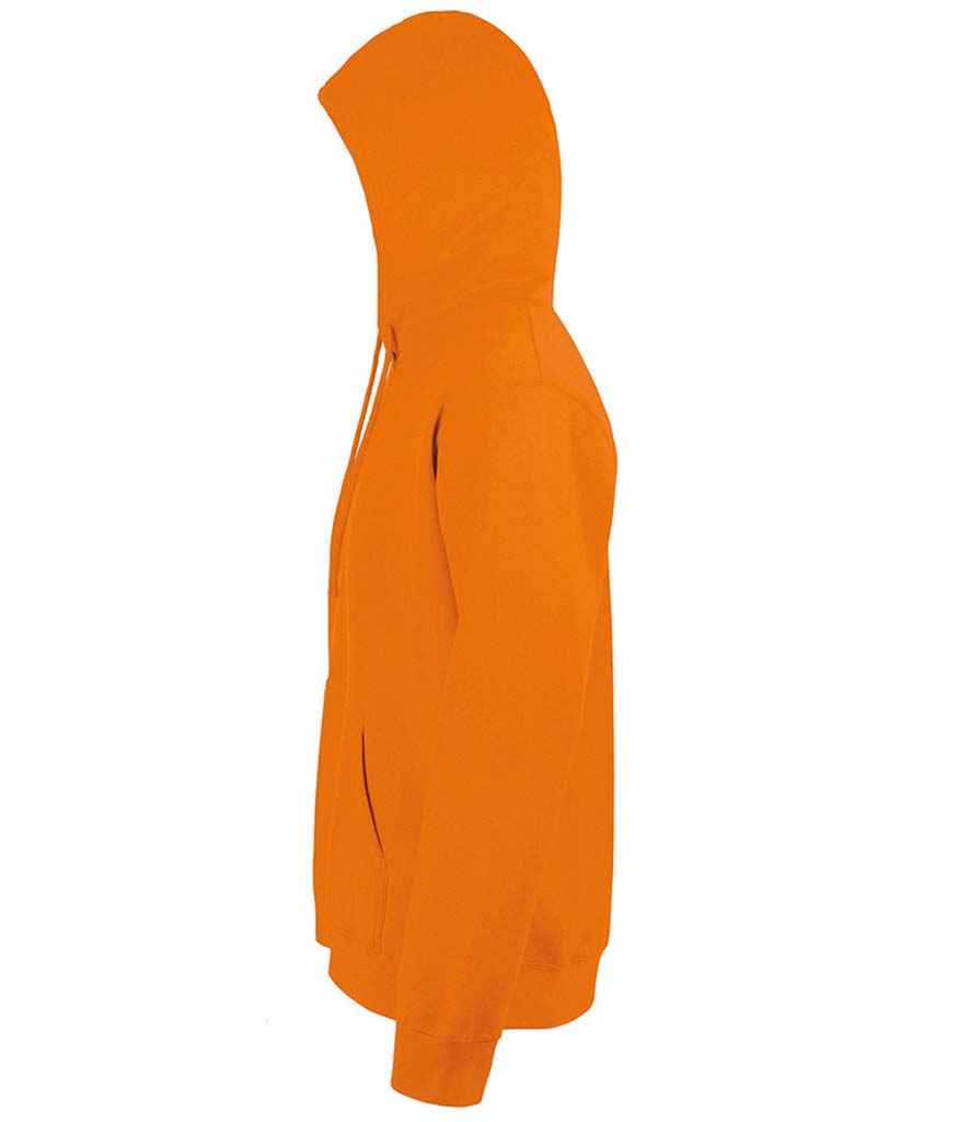 SOL'S Unisex Snake Hooded Sweatshirt in Orange, side view