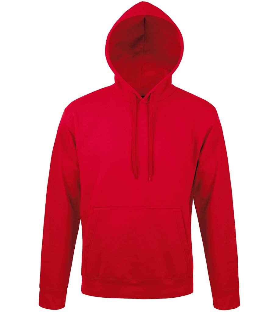 SOL'S Unisex Snake Hooded Sweatshirt in Red, front view