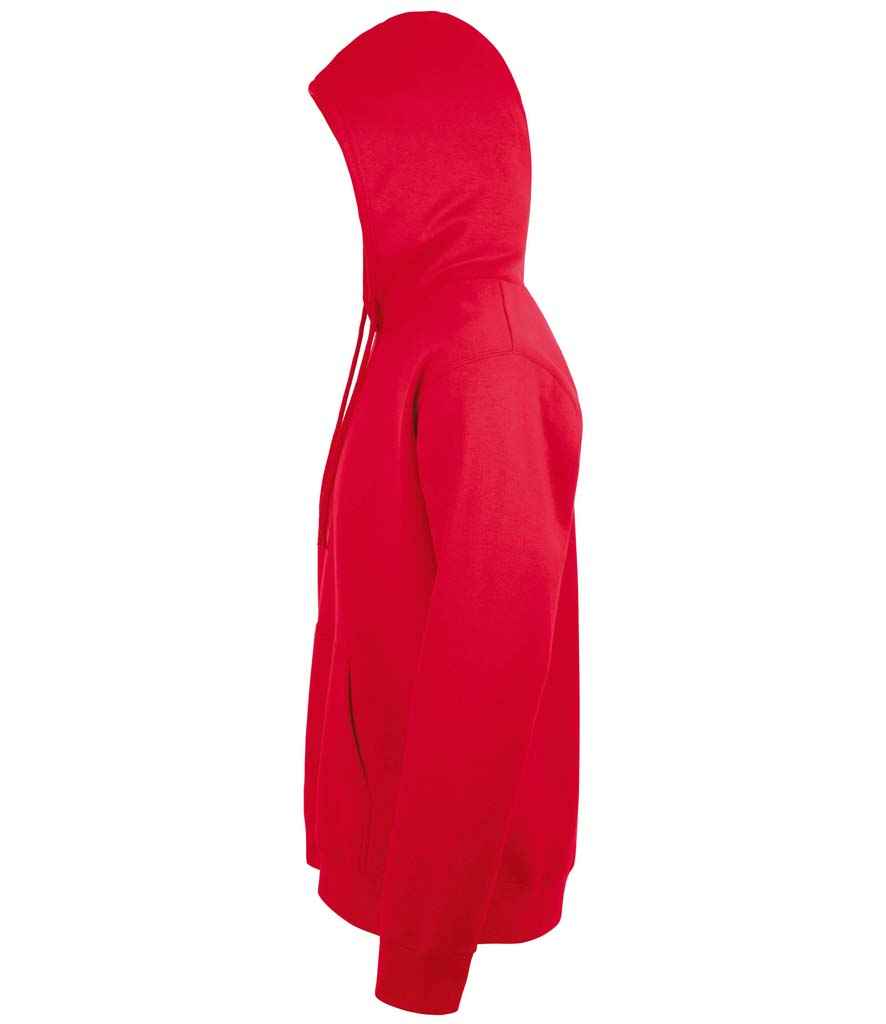SOL'S Unisex Snake Hooded Sweatshirt in Red, side view