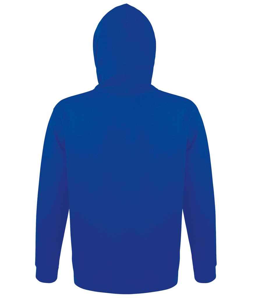 SOL'S Unisex Snake Hooded Sweatshirt in Royal Blue, back view