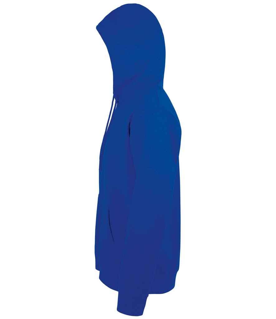 SOL'S Unisex Snake Hooded Sweatshirt in Royal Blue, side view