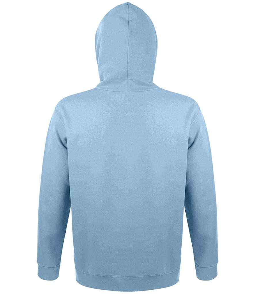 SOL'S Unisex Snake Hooded Sweatshirt in Sky Blue, back view