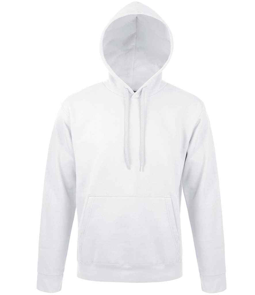 SOL'S Unisex Snake Hooded Sweatshirt in White, front view