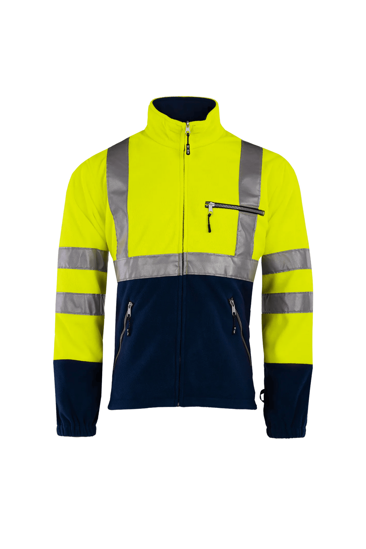 Sioen Kingley in High-vis yellow/Navy blue, front view