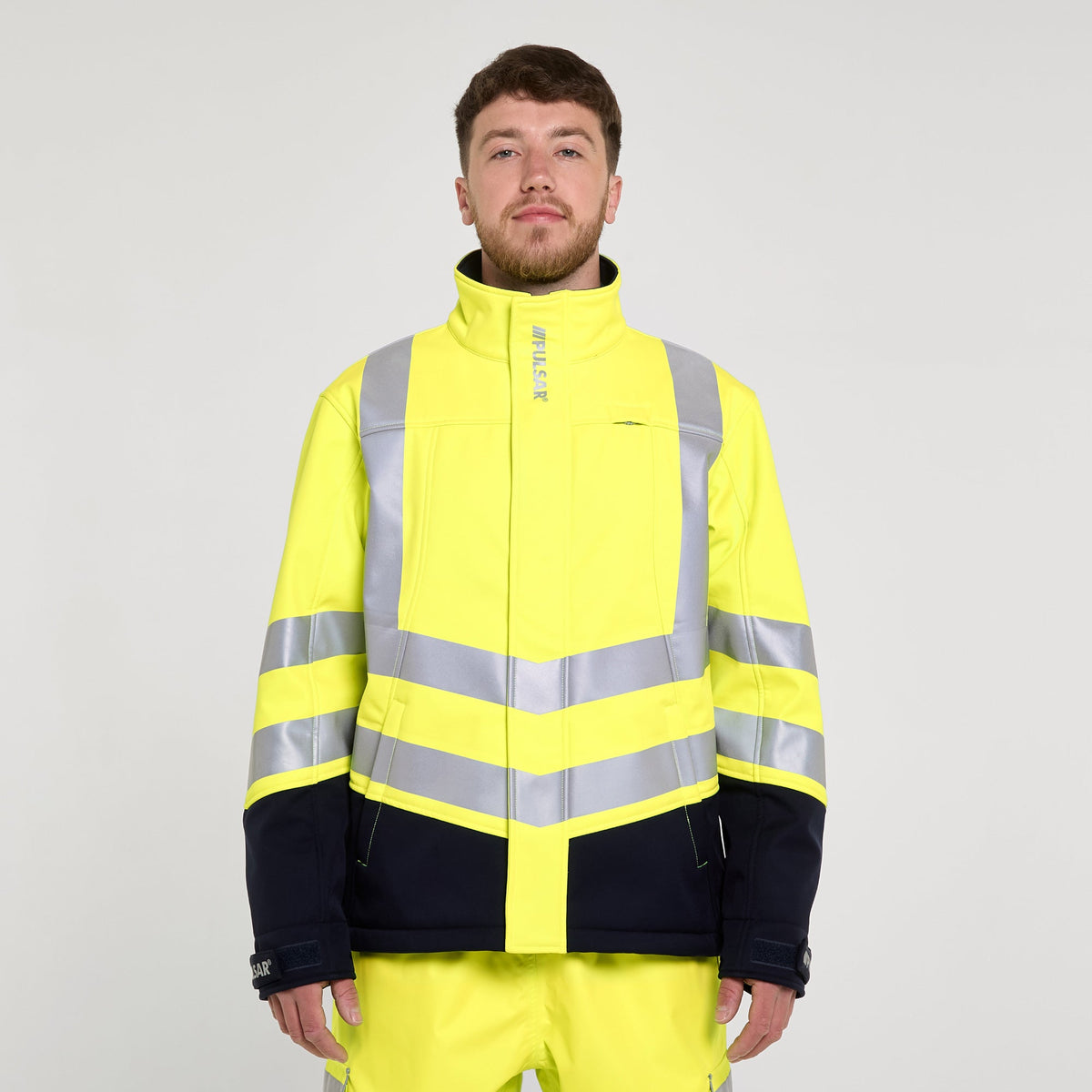 Pulsar Two Tone Interactive Softshell Jacket Yellow/Navy, main product image