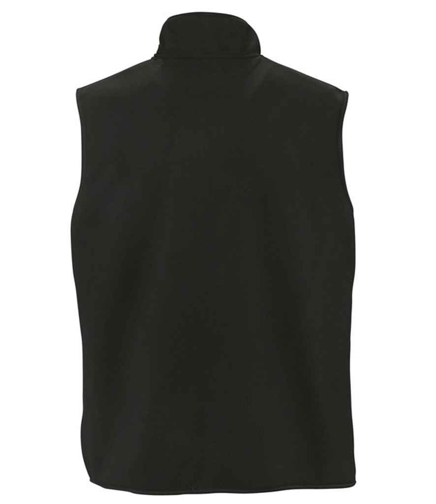 SOL'S Unisex Norway Fleece Bodywarmer in Black, back view