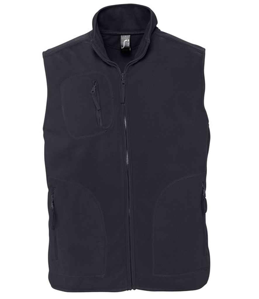 SOL'S Unisex Norway Fleece Bodywarmer in Charcoal, front view