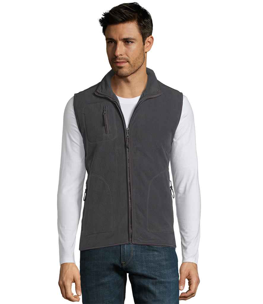 SOL'S Unisex Norway Fleece Bodywarmer in Charcoal