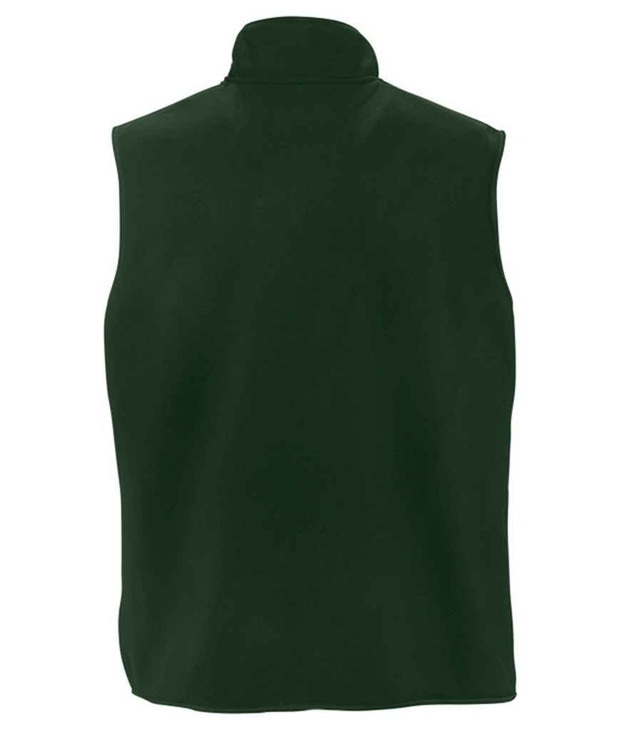 SOL'S Unisex Norway Fleece Bodywarmer in Green, back view