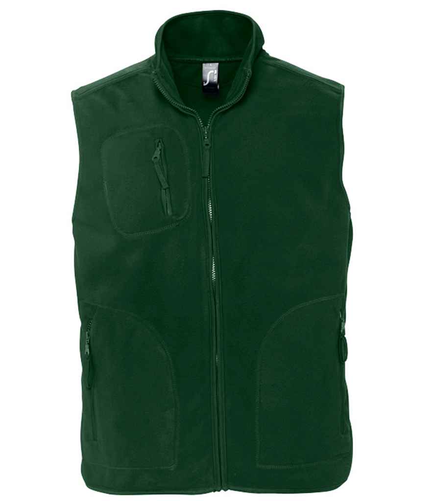 SOL'S Unisex Norway Fleece Bodywarmer in Green, front view