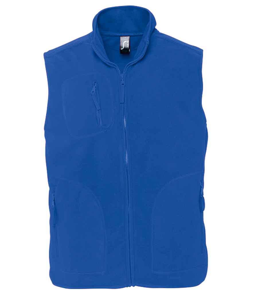 SOL'S Unisex Norway Fleece Bodywarmer in Royal Blue, front view