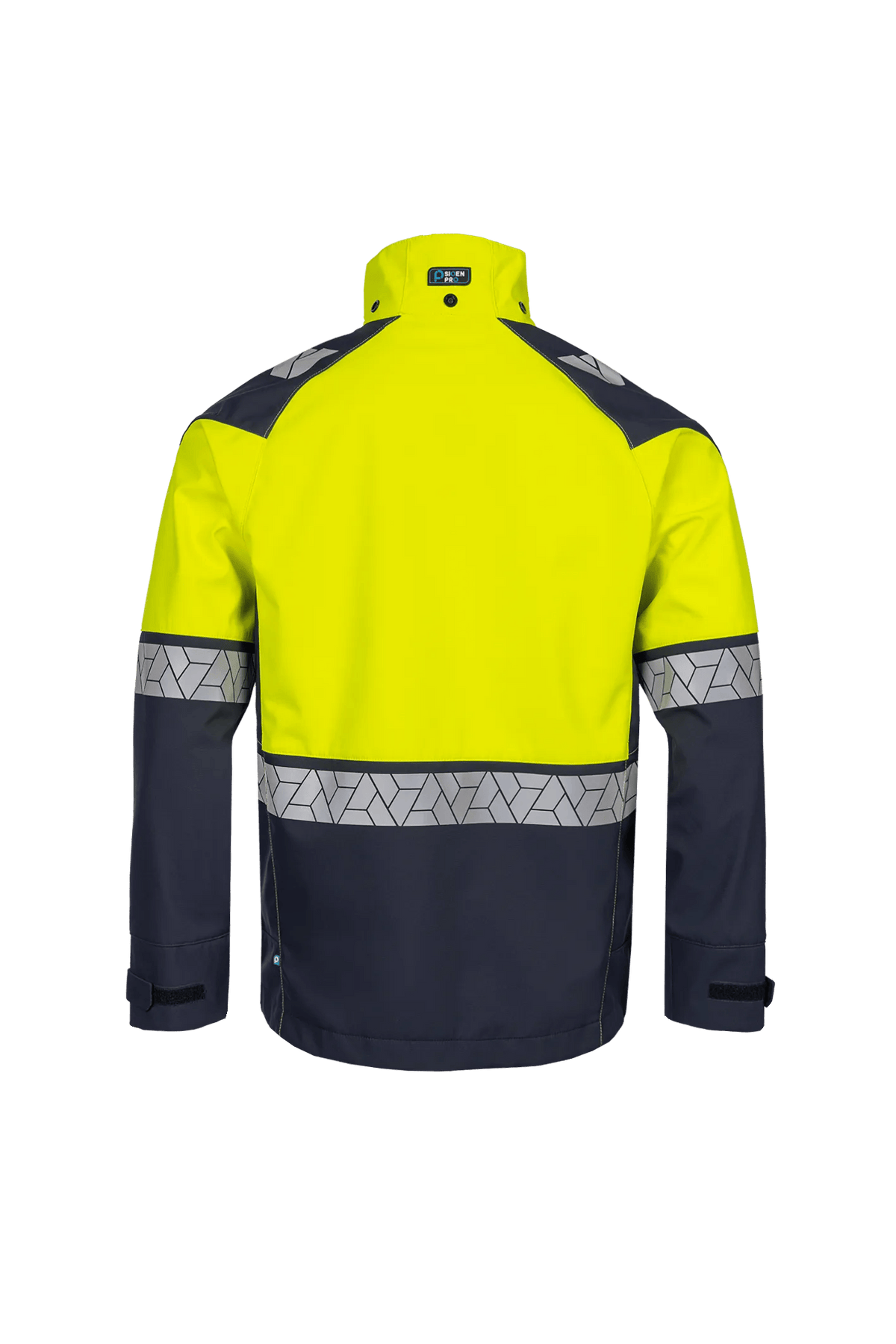 Sioen PRO Pagonis in Navy blue/High-vis yellow, back view