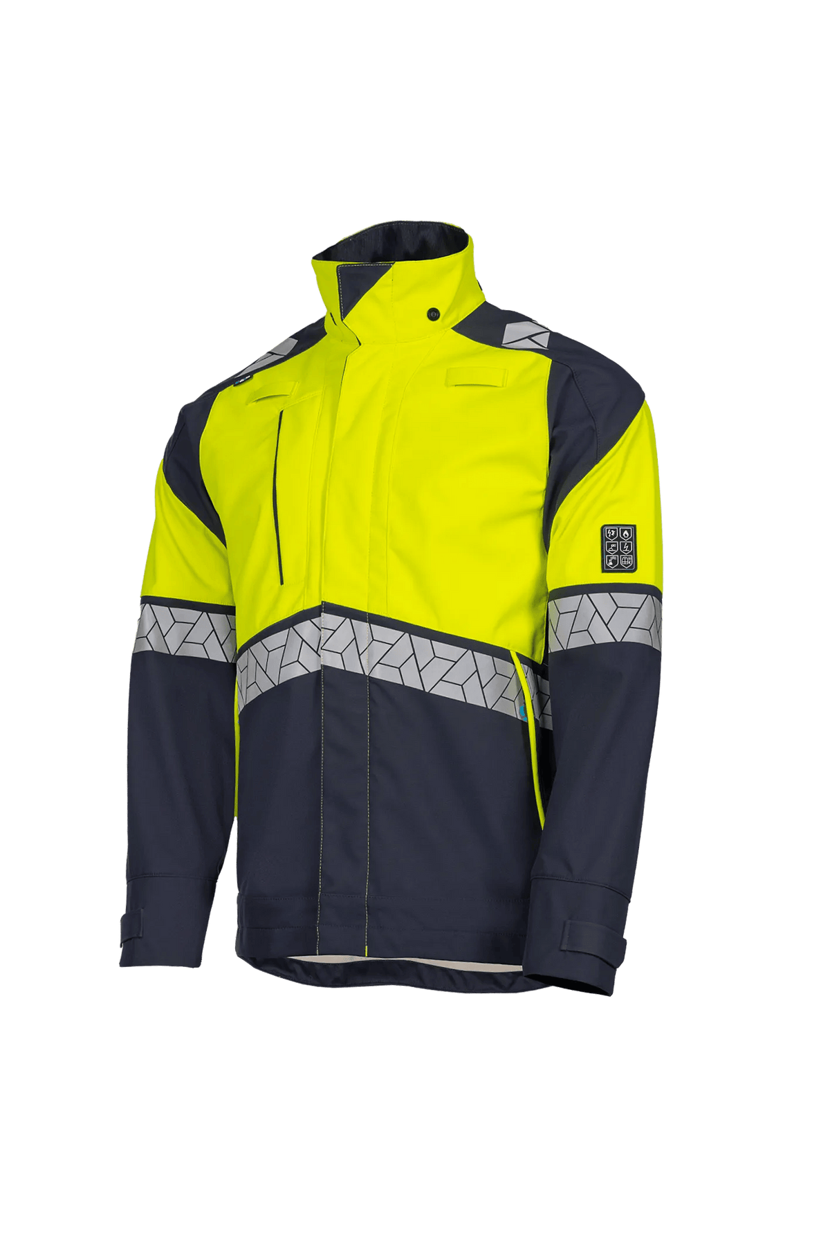 Sioen PRO Pagonis in Navy blue/High-vis yellow, side view