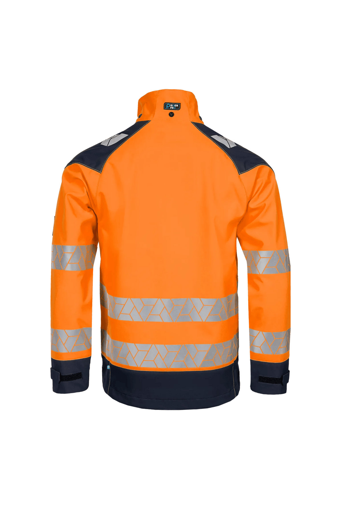 Sioen PRO Pinton in High-vis orange/Navy blue, back view