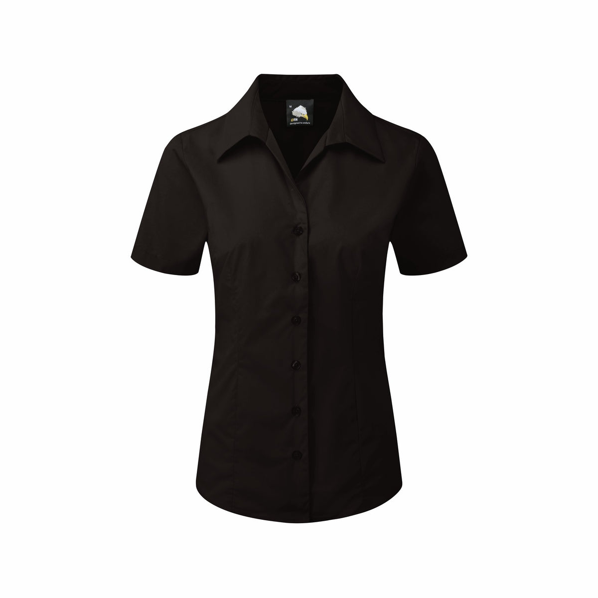 ØRN Edinburgh Premium S/S Blouse – Black – front