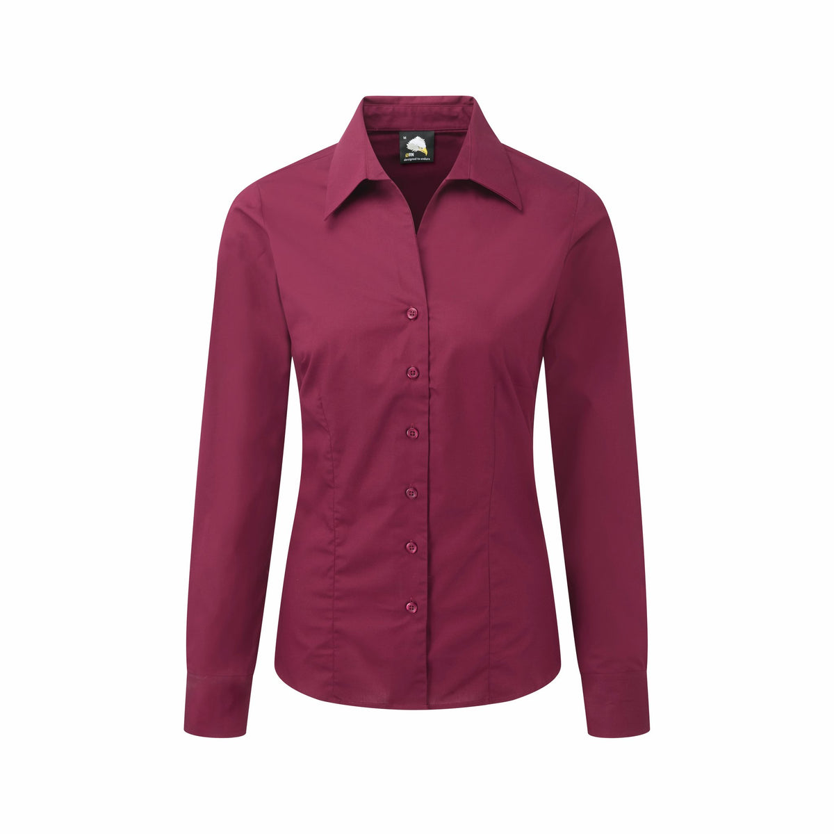 ØRN Edinburgh Premium L/S Blouse – Burgundy – front