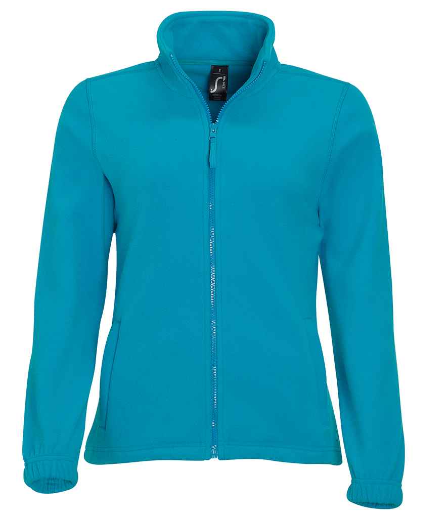 SOL'S Ladies North Fleece Jacket in Aqua, front view