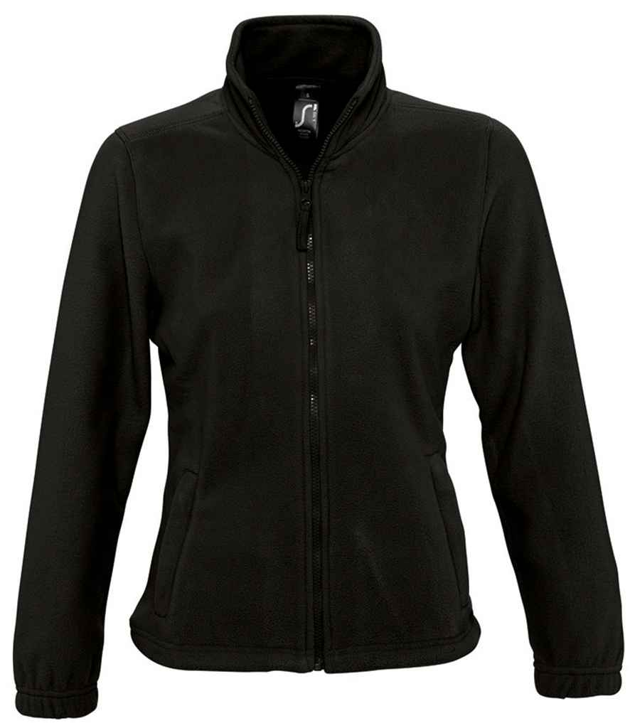 SOL'S Ladies North Fleece Jacket in Black, front view