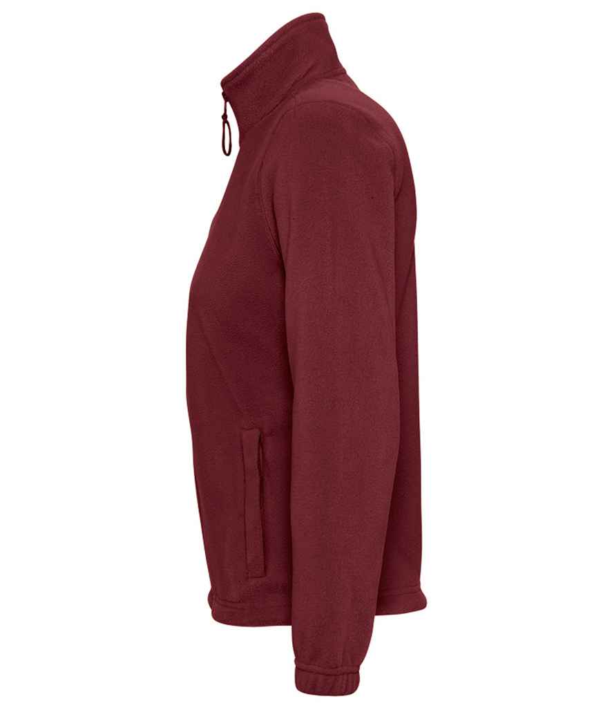 SOL'S Ladies North Fleece Jacket in Burgundy, side view