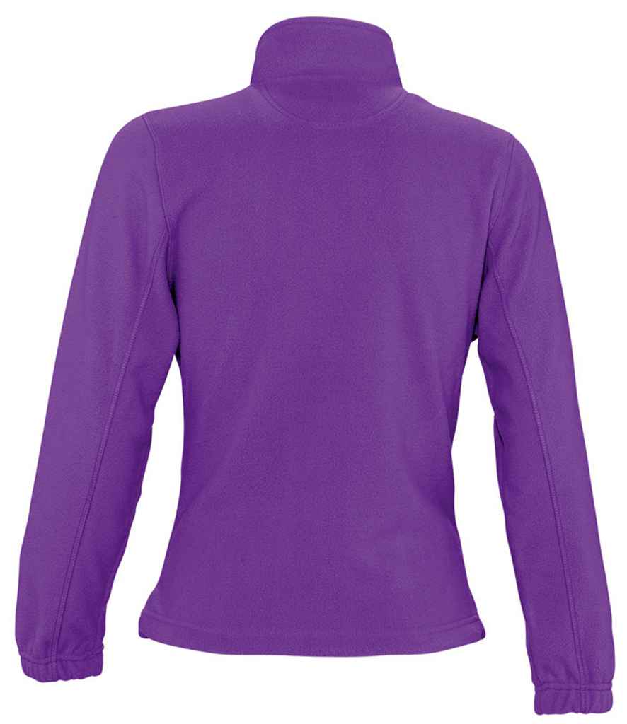 SOL'S Ladies North Fleece Jacket in Dark Purple, back view