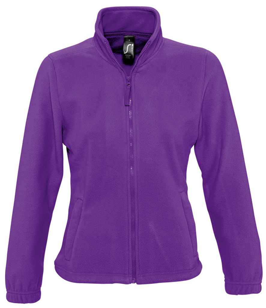 SOL'S Ladies North Fleece Jacket in Dark Purple, front view