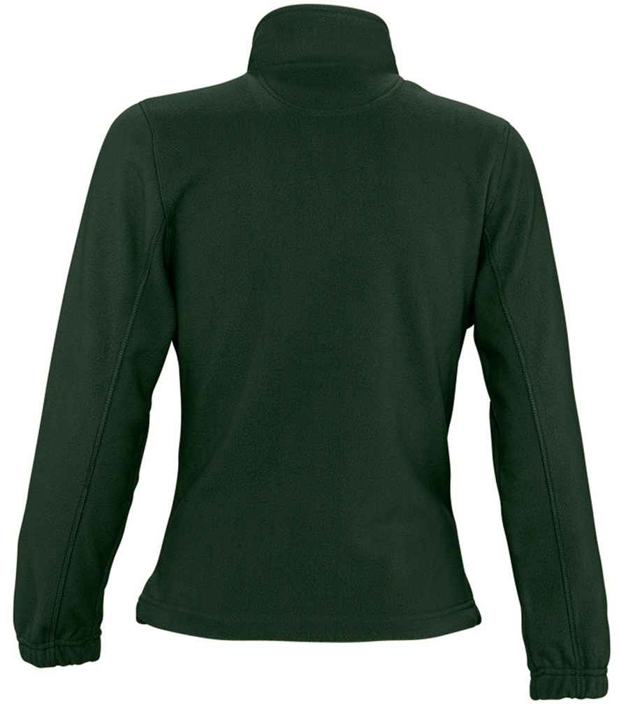 SOL'S Ladies North Fleece Jacket in Green, back view