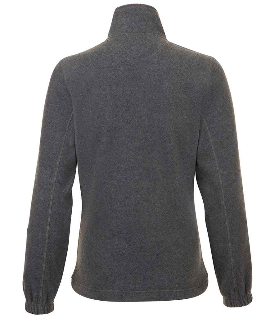 SOL'S Ladies North Fleece Jacket in Grey Marl, back view