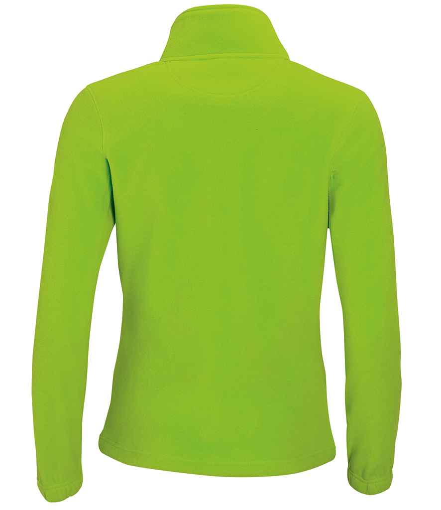 SOL'S Ladies North Fleece Jacket in Lime Green, back view