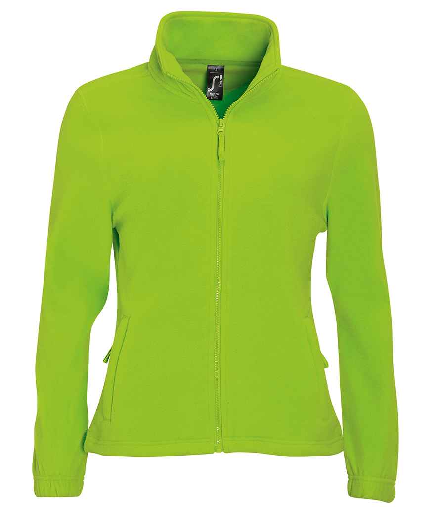 SOL'S Ladies North Fleece Jacket in Lime Green, front view