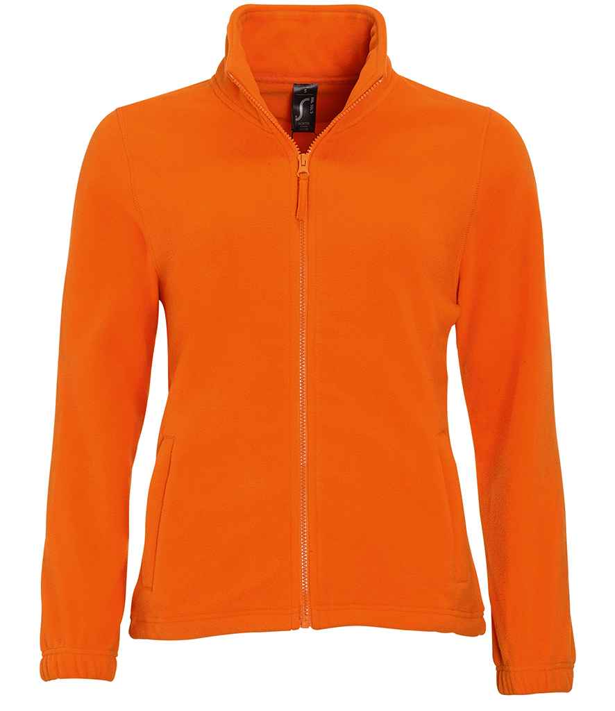 SOL'S Ladies North Fleece Jacket in Orange, front view