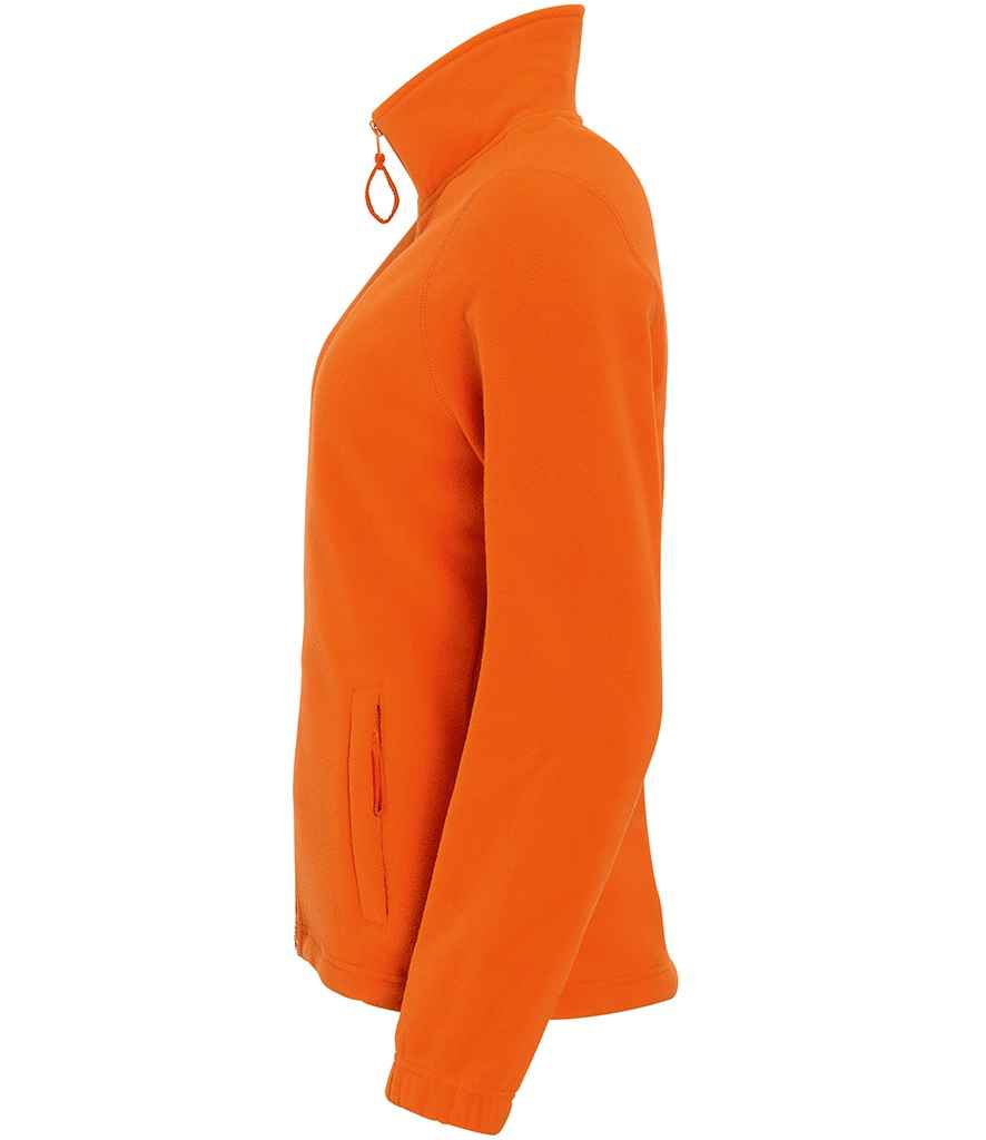 SOL'S Ladies North Fleece Jacket in Orange, side view