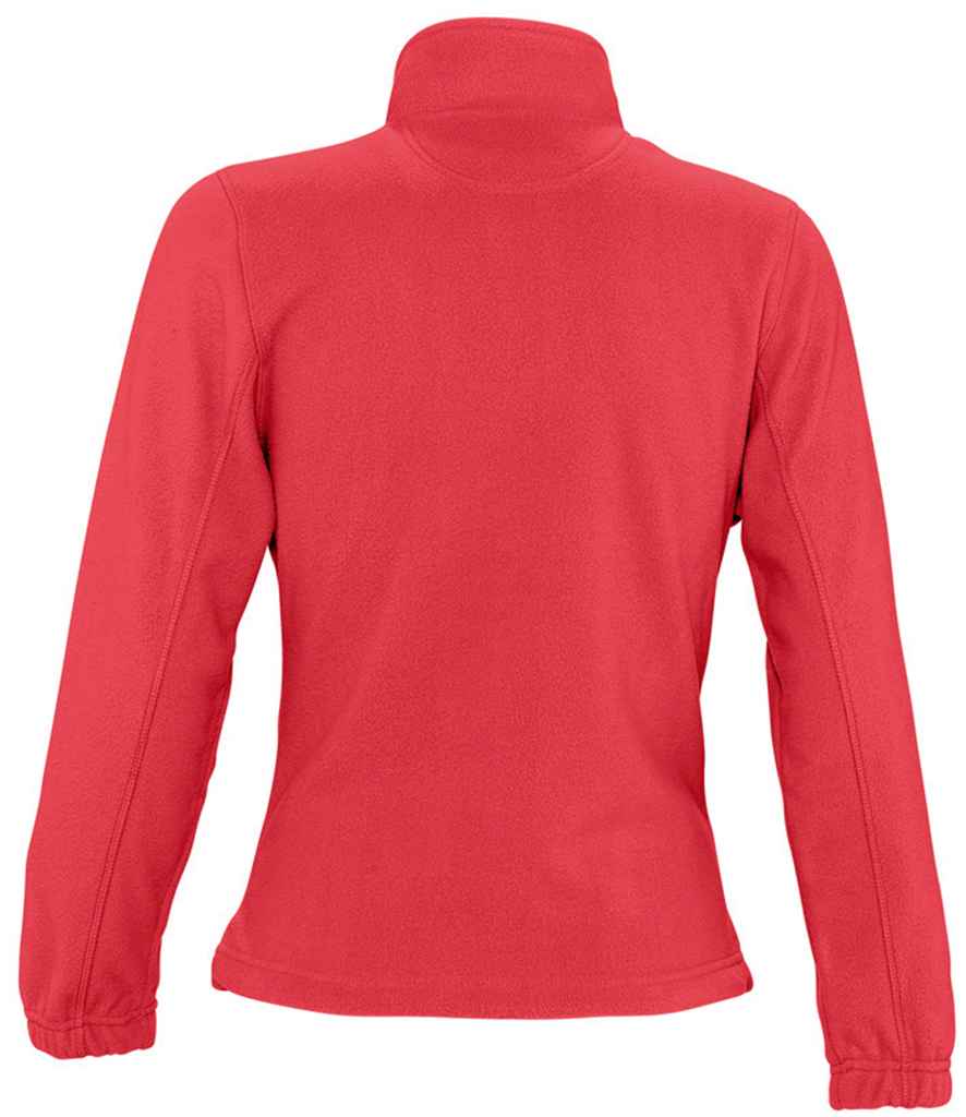 SOL'S Ladies North Fleece Jacket in Red, back view
