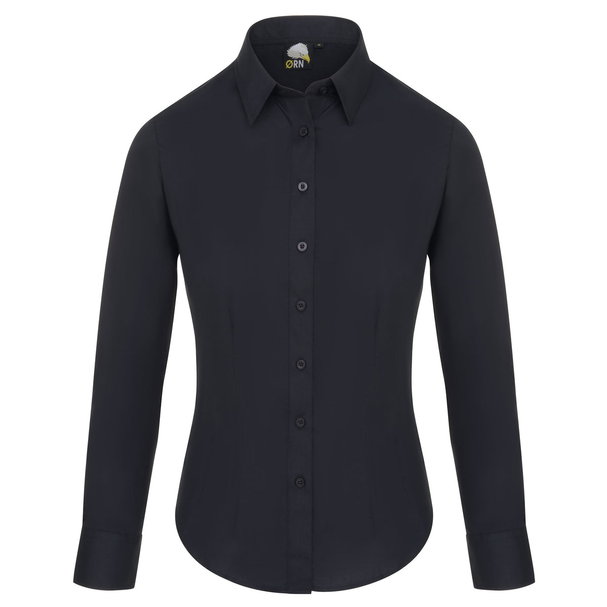 ØRN The Essential L/S Blouse – Black – front