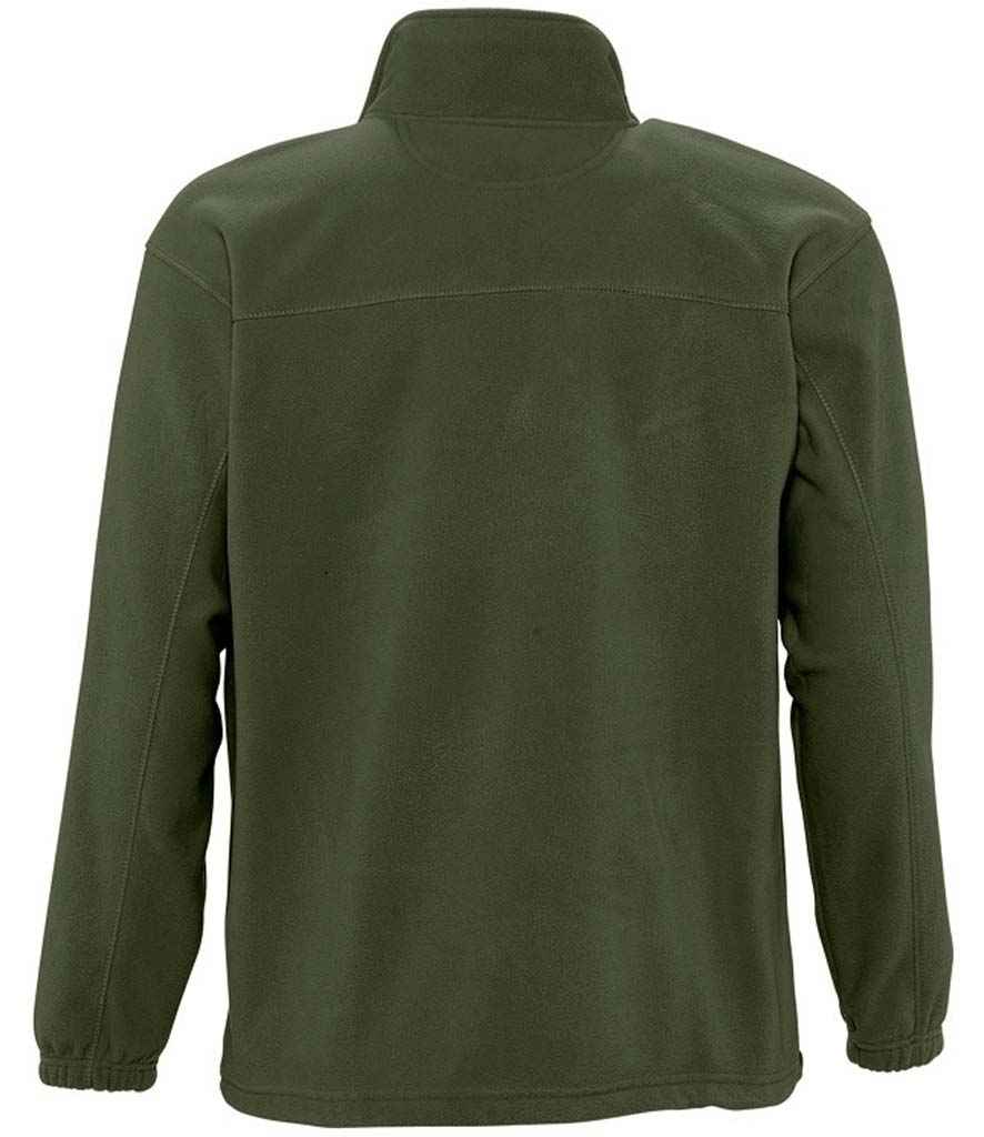SOL'S North Fleece Jacket in Army, back view