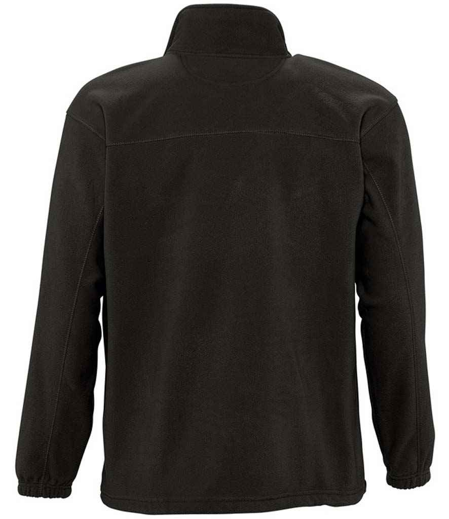 SOL'S North Fleece Jacket in Black, back view