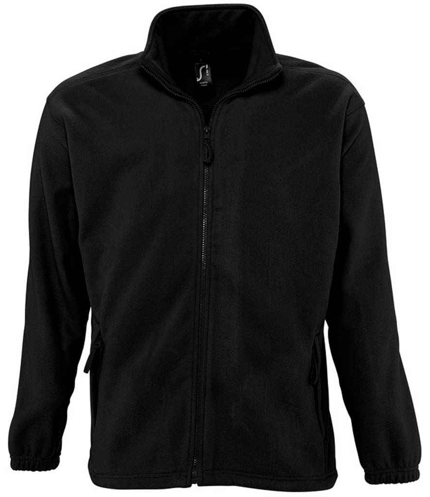 SOL'S North Fleece Jacket in Black, front view