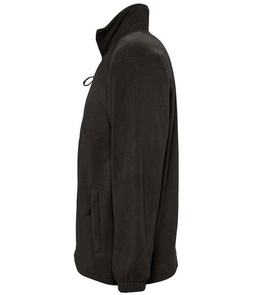 SOL'S North Fleece Jacket in Black, side view