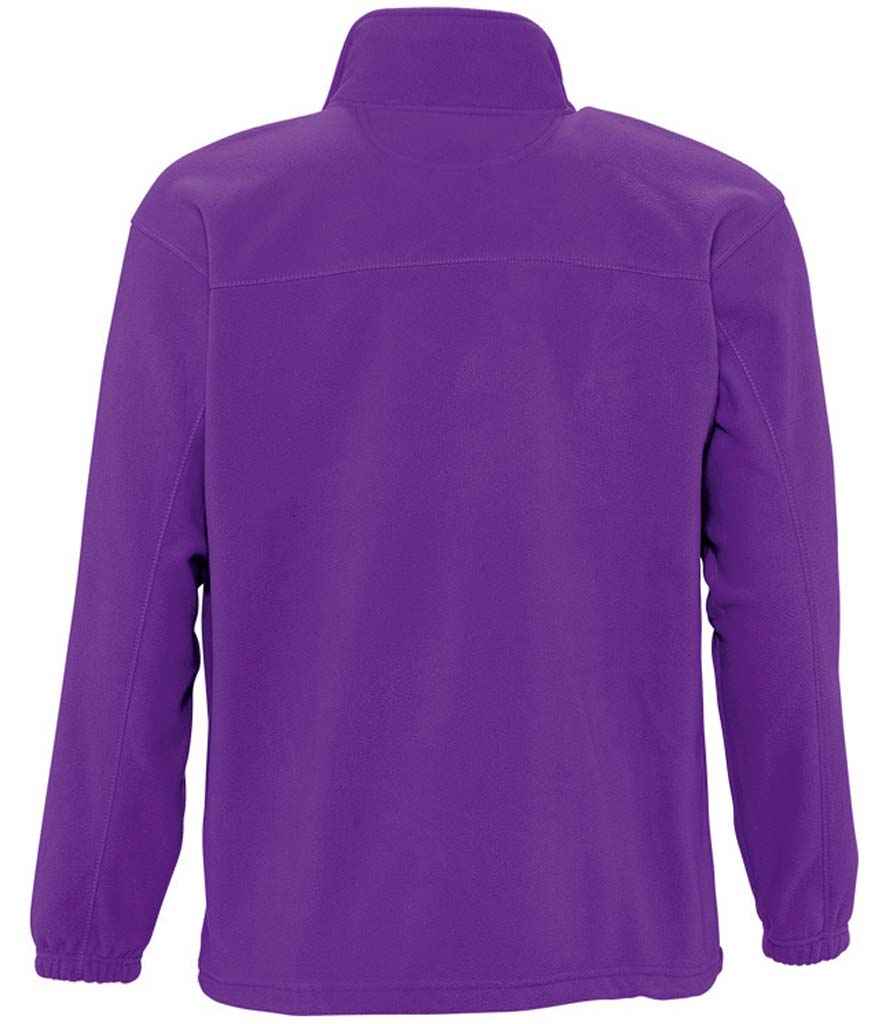 SOL'S North Fleece Jacket in Dark Purple, back view